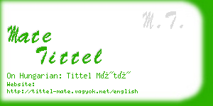 mate tittel business card